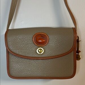 Dooney & Bourke Tan and Brown Shoulder Bag